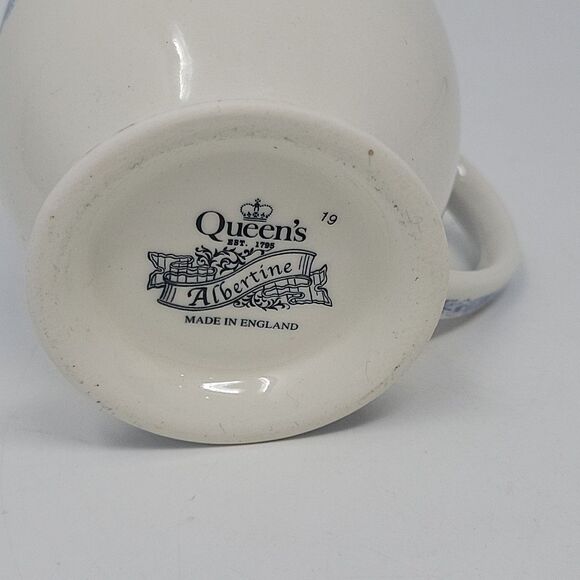 Vtg Queen's Albertine Sugar Creamer Blue English Porcelain England Replacement - Picture 5 of 16